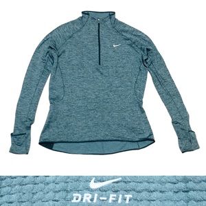 Nike Dri-Fit Therma Sphere Running 1/2 Zip Pullover Women’s size Large in Teal